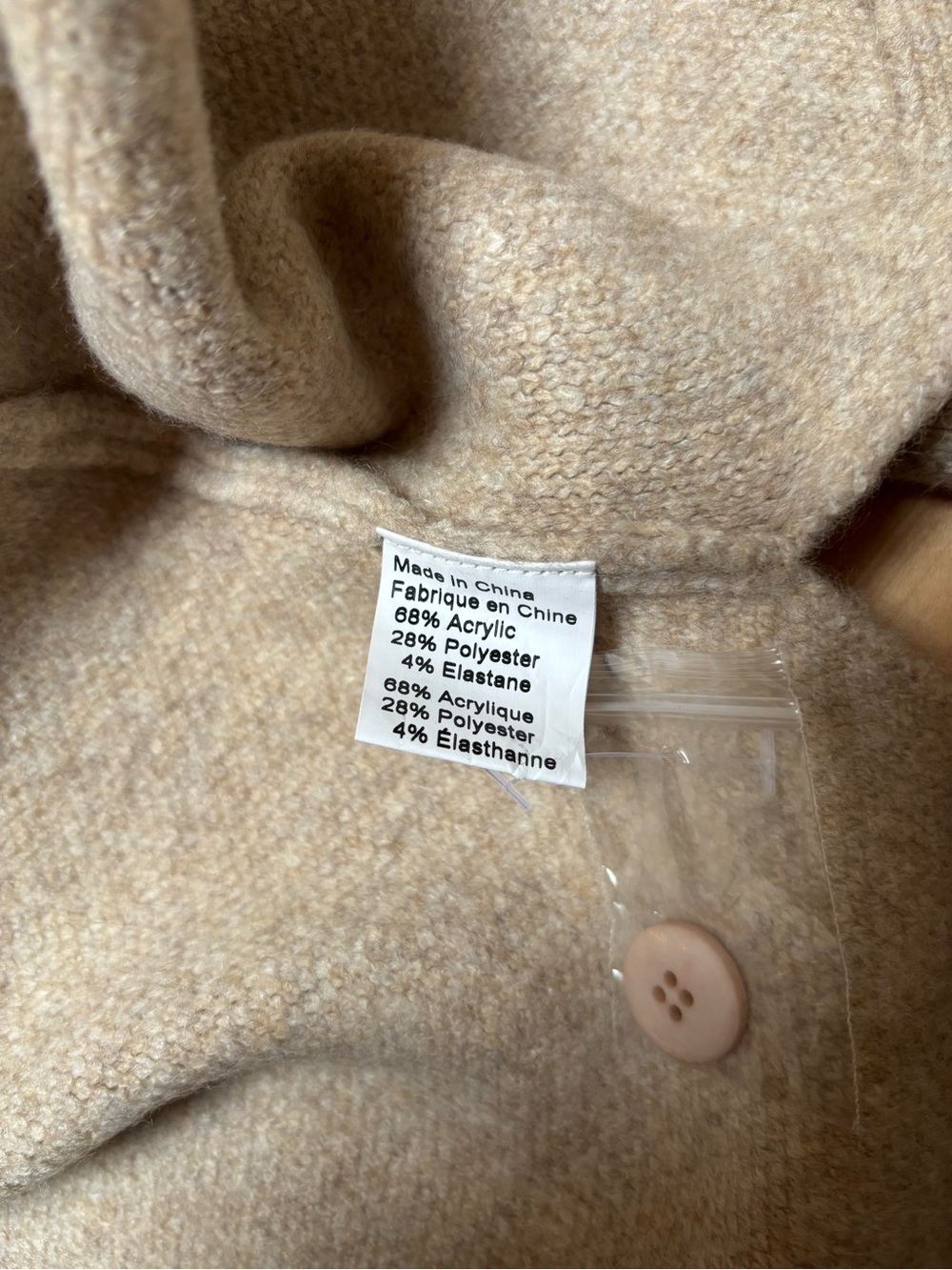 Lyla + Luxe Long Beige Knit Utility Coat Long Button Up Cardigan - Picture 8 of 8